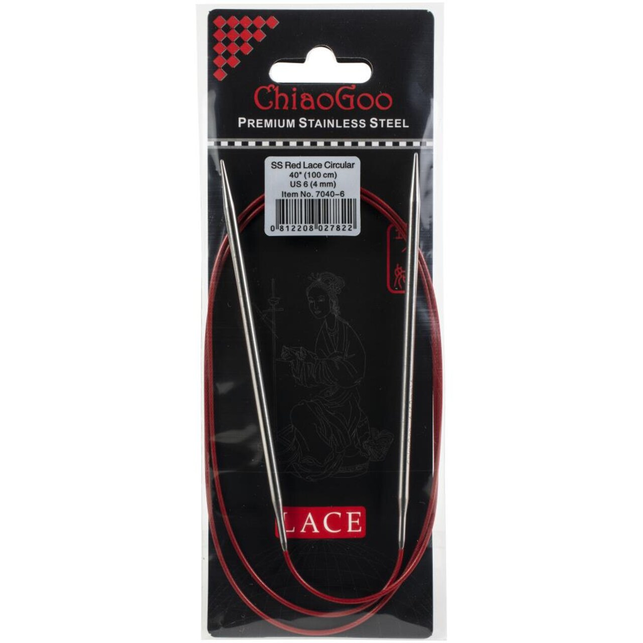 ChiaoGoo Red Lace 40" Stainless Circular Knitting Needles - Sizes US 0/2mm to 17 / 12.75mm